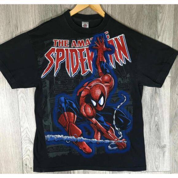 Vintage 1990’s Spiderman Marvel Resurreccion Mexican Tee Shirt Size XL